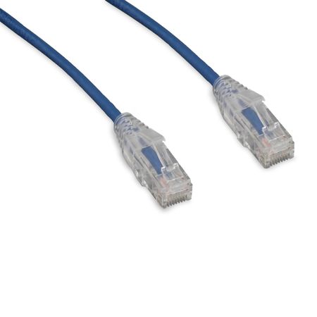 ENET Enet Cat6 Blue 35 Foot Slim 28Awg w/ Clear Snagless Molded Boot (Utp) C6-BL-SCB-35-ENC